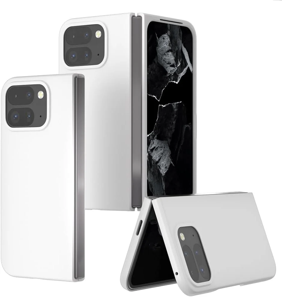 قاب محافظ گوشی گوگل پیکسل 9 پرو فولد، قاب محافظ سخت PC فوق العاده نازک [ضد خش]، برای گوگل پیکسل 9 پرو فولد - سفید