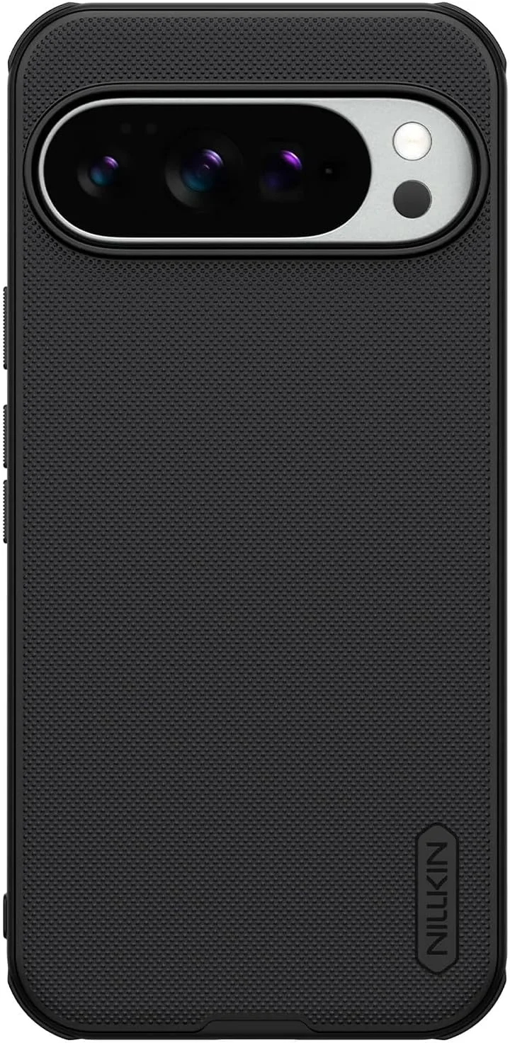 قاب محافظ مغناطیسی Nillkin Super Frosted Shield Pro مناسب برای گوگل پیکسل 9/9 پرو – زره ترکیبی مقاوم با حلقه مغناطیسی، محافظ گوشه ها در برابر سقوط، پوشش مات و تناسب دقیق – مشکی
