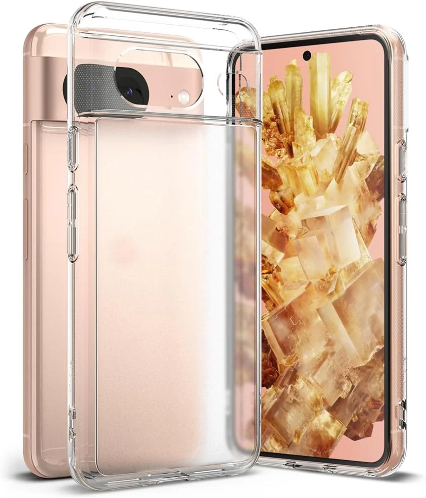 کاور محافظ گوشی رینکه فیوژن سازگار با گوگل پیکسل 8، با حداقل زرد شدن، ضد خش، پشت سخت شفاف، ضربه گیر TPU، محافظت در برابر افتادن، مناسب برای پیکسل 8 (2023) - مات شفاف