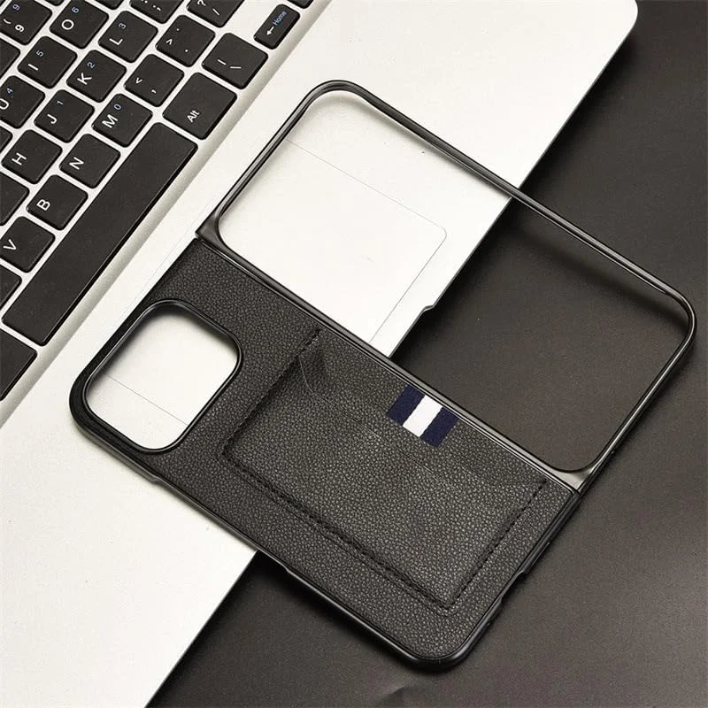 کاور تاشو چرمی مناسب برای گوگل پیکسل 9 پرو فولد، دارای جای کارت، لمس راحت، فوق العاده سبک و نازک، ضد ضربه، مشکی