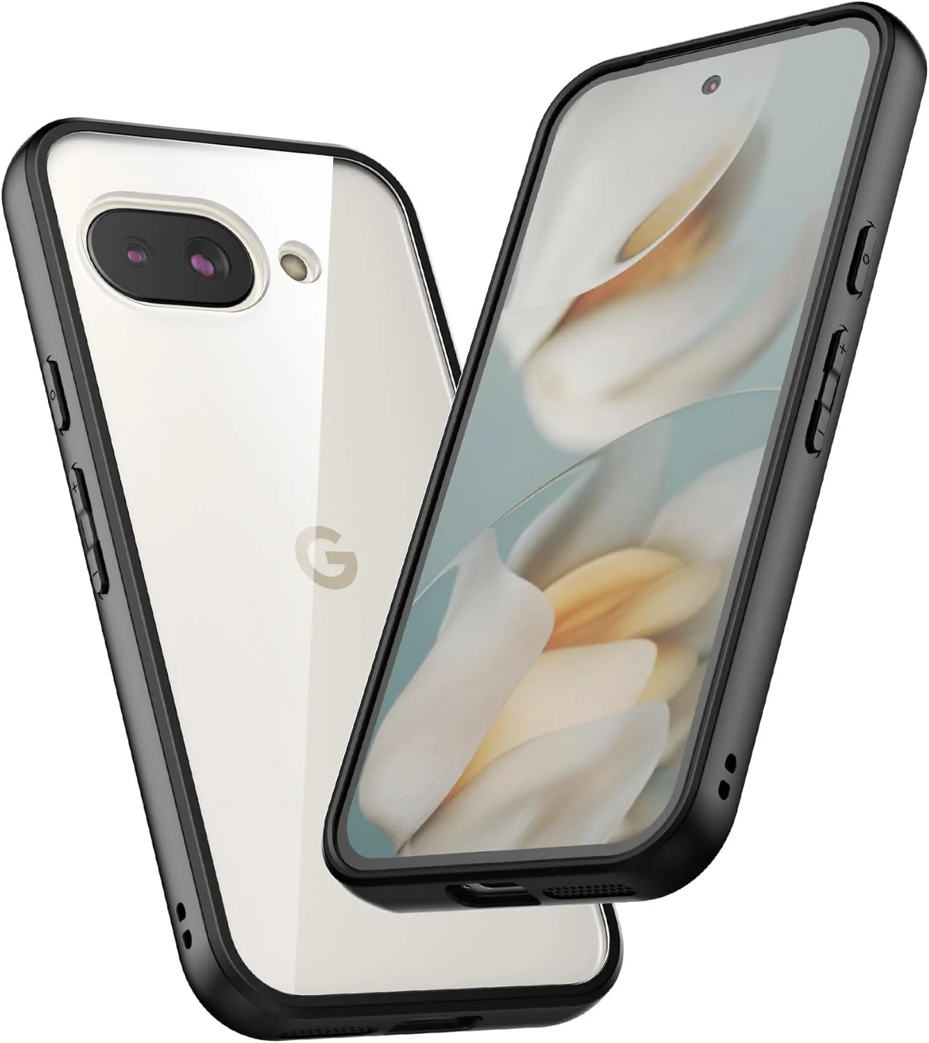 قاب محافظ گوشی گوگل پیکسل 9a، بامپر TPU + صفحه سخت PC با پوشش پشتی شفاف، محافظت ضد ضربه، ضد زردی، باریک و مقاوم (مشکی شفاف) قاب محافظ گوشی گوگل پیکسل 9a، بامپر TPU + صفحه سخت PC با پوشش پشتی شفاف، محافظت ضد ضربه، ضد زردی، باریک و مقاوم (مشکی شفاف)