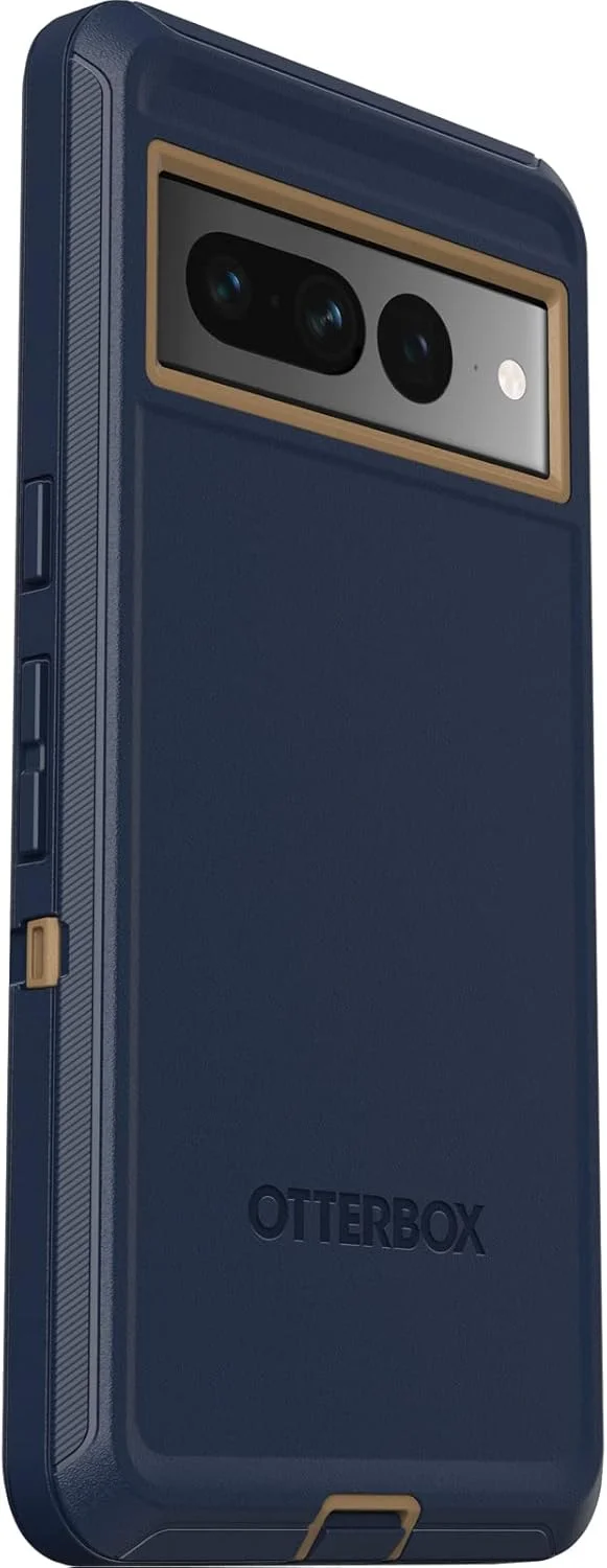 محافظ گوشی آتِر باکس سری Defender مناسب برای Google Pixel 7 Pro - رنگ замшевый آبی، مقاوم و بادوام، دارای محافظ پورت، به همراه گیره کمری و پایه