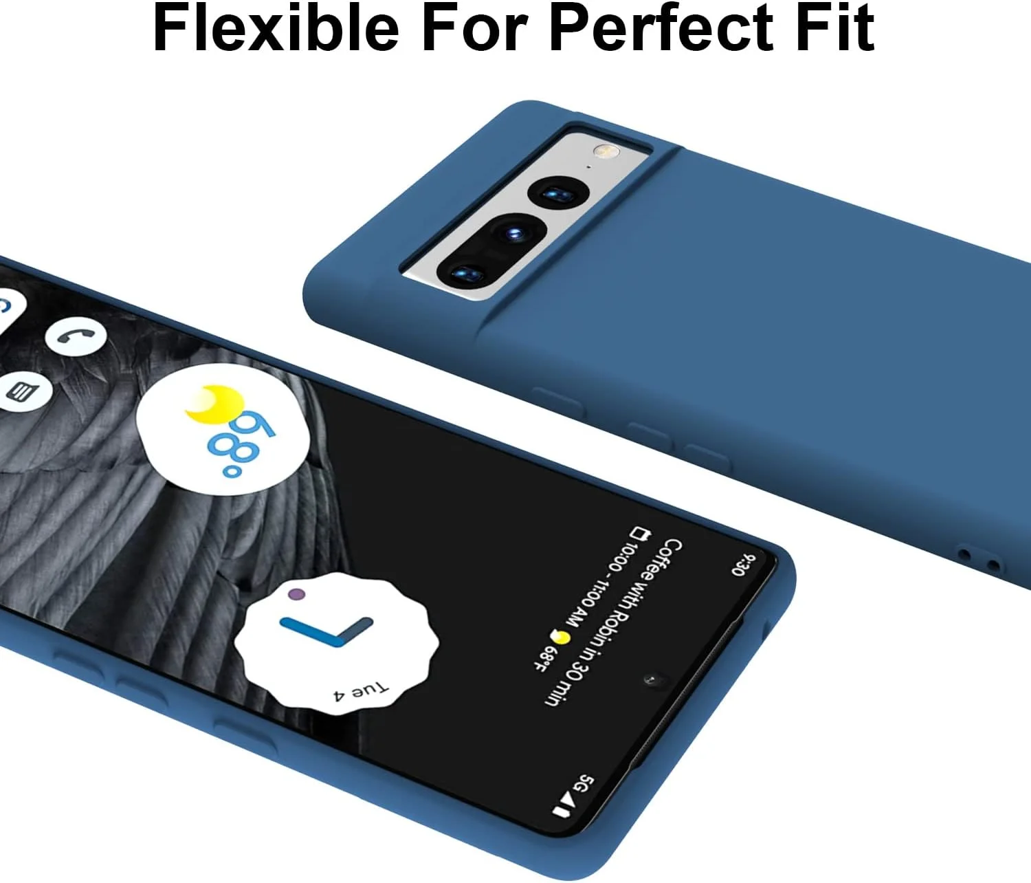 قاب محافظ گوشی گوگل پیکسل 7 پرو، باریک، منعطف، TPU جاذب ضربه با محافظت ارتقا یافته برای گوگل پیکسل 7 پرو، آبی