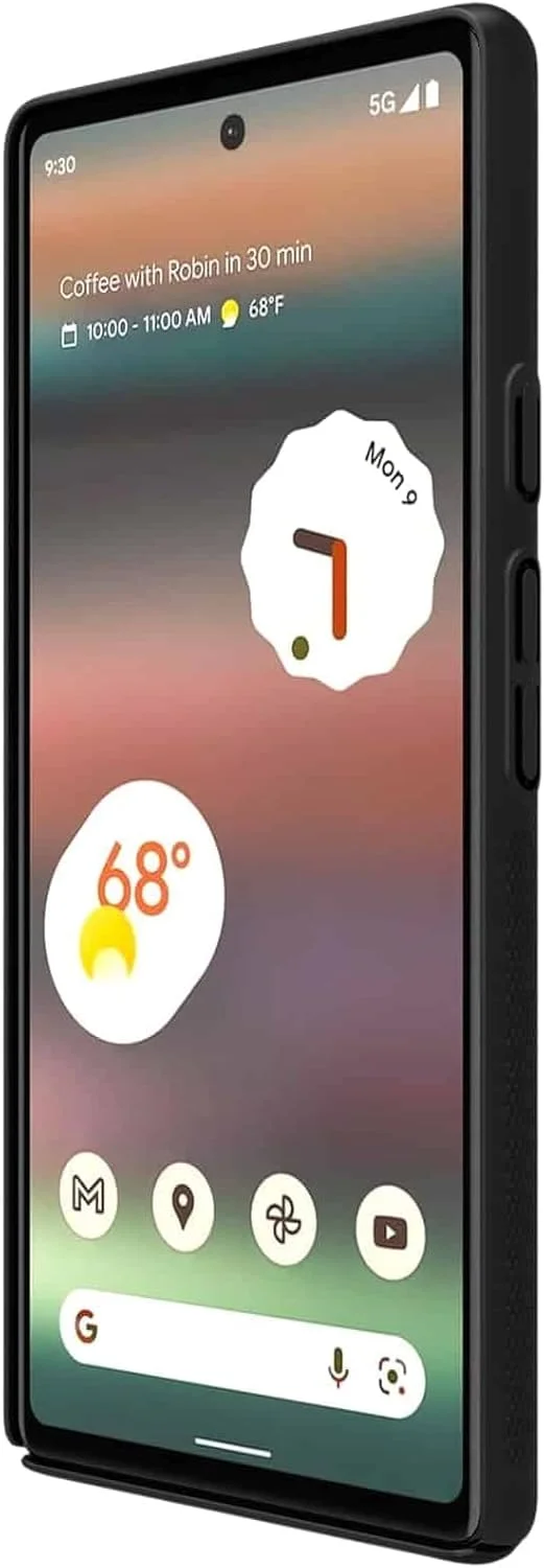قاب نیلکین مدل Super Frosted مناسب برای گوشی گوگل پیکسل 6A (6.1 اینچ) با پوشش سخت و ضد لغزش، رنگ مشکی