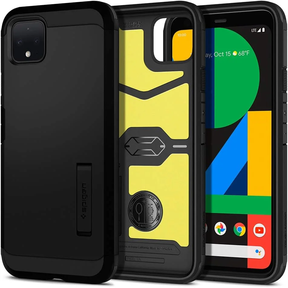 کاور محافظ ضد ضربه Spigen Tough Armor مناسب برای گوشی Google Pixel 4 - مشکی