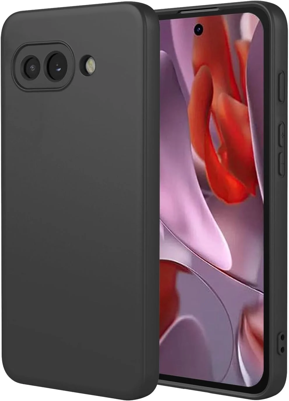 قاب محافظ گوشی گوگل پیکسل 9a 5G، محافظت از دوربین، فوق العاده باریک، سیلیکونی TPU نرم، مشکی مات، ضد ضربه، پوشش محافظ کامل بدنه برای گوگل پیکسل 9A 2025