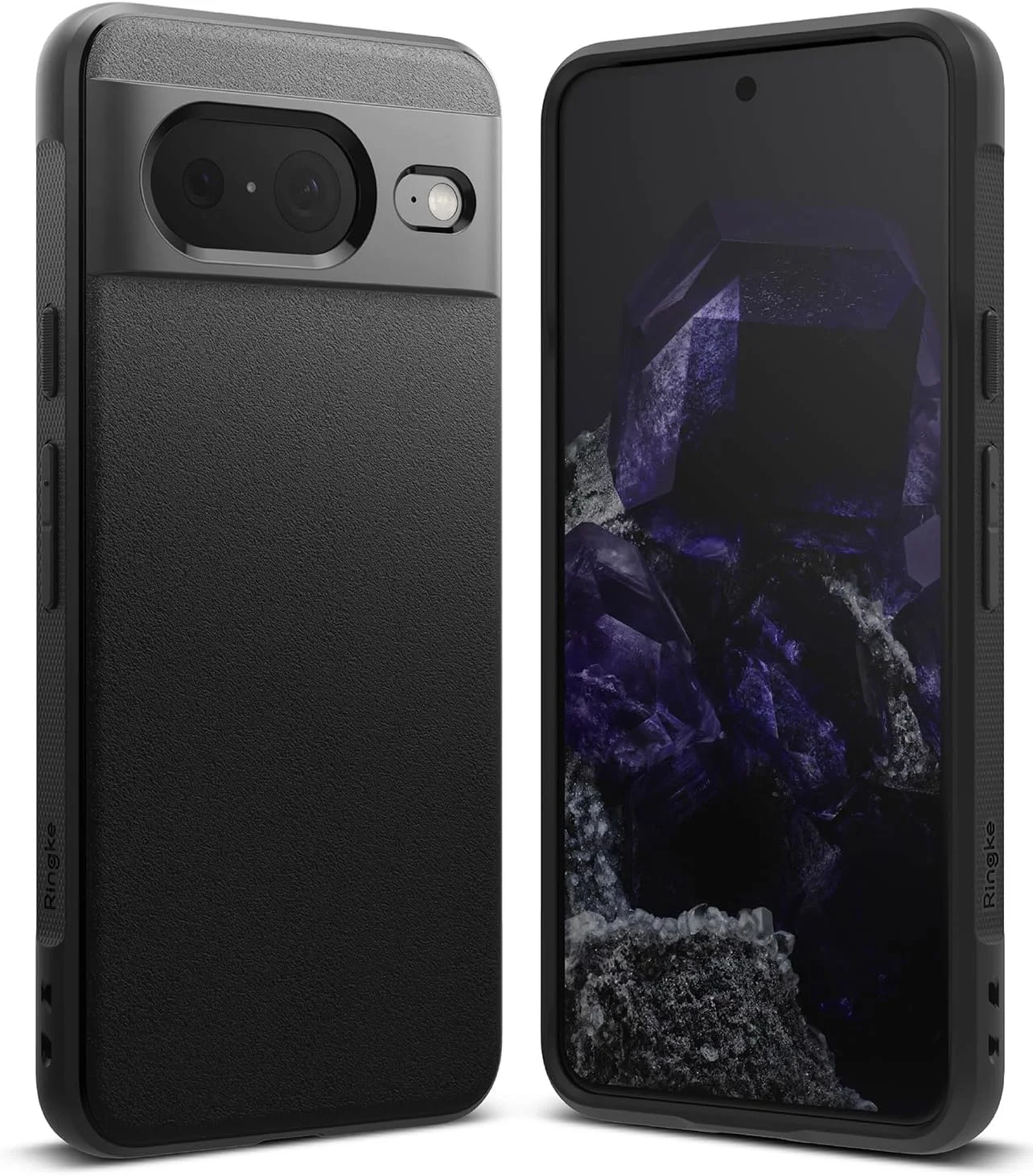 کاور محافظ اونیکس Ringke سازگار با گوگل پیکسل 8، با گریپ تقویت شده، TPU انعطاف پذیر و مقاوم در برابر ضربه، پوشش محافظ گوشی برای پیکسل 8 - مشکی