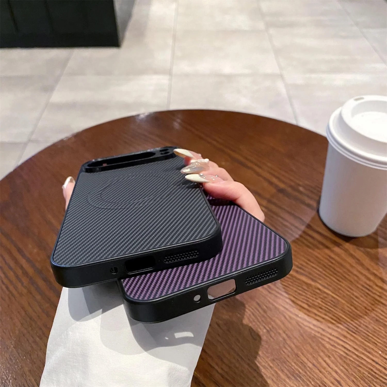 قاب محافظ مغناطیسی گوشی گوگل پیکسل 9a، بافت فیبر کربنی، باریک، سبک، محافظت نظامی، ضربه گیر نرم، مشکی