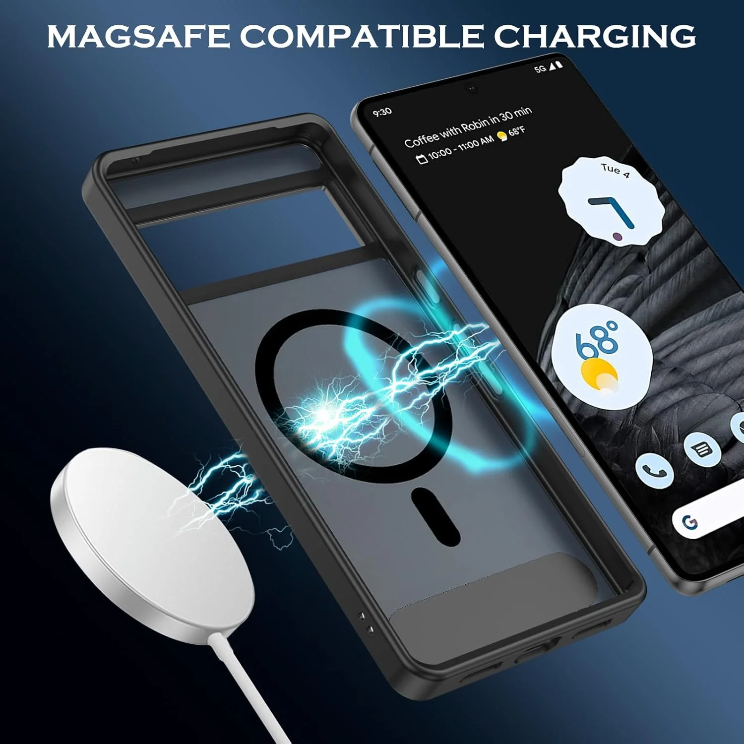 قاب محافظ مغناطیسی تاشو YINLAI برای گوگل پیکسل 7 پرو، سازگار با MagSafe، قاب محافظ باریک و نیمه شفاف برای گوگل پیکسل 7 پرو، مشکی قاب محافظ مغناطیسی تاشو YINLAI برای گوگل پیکسل 7 پرو، سازگار با MagSafe، قاب محافظ باریک و نیمه شفاف برای گوگل پیکسل 7 پرو، مشکی