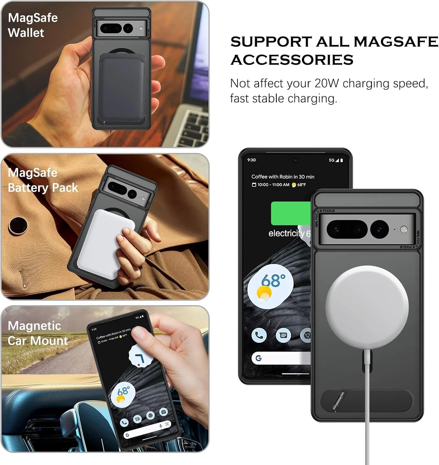 قاب محافظ مغناطیسی تاشو YINLAI برای گوگل پیکسل 7 پرو، سازگار با MagSafe، قاب محافظ باریک و نیمه شفاف برای گوگل پیکسل 7 پرو، مشکی قاب محافظ مغناطیسی تاشو YINLAI برای گوگل پیکسل 7 پرو، سازگار با MagSafe، قاب محافظ باریک و نیمه شفاف برای گوگل پیکسل 7 پرو، مشکی