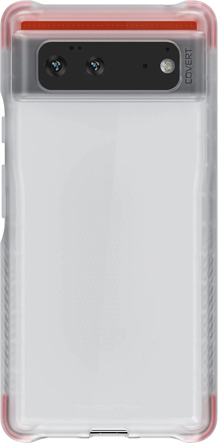 کاور شفاف Ghostek COVERT Pixel 6 با طراحی فوق العاده باریک و گیره ضد لغزش، پشتیبانی از شارژ سریع بی سیم، کاور محافظ ضد ضربه طراحی شده برای Google Pixel 6 5G (6.4 اینچ) (شفاف ابری)