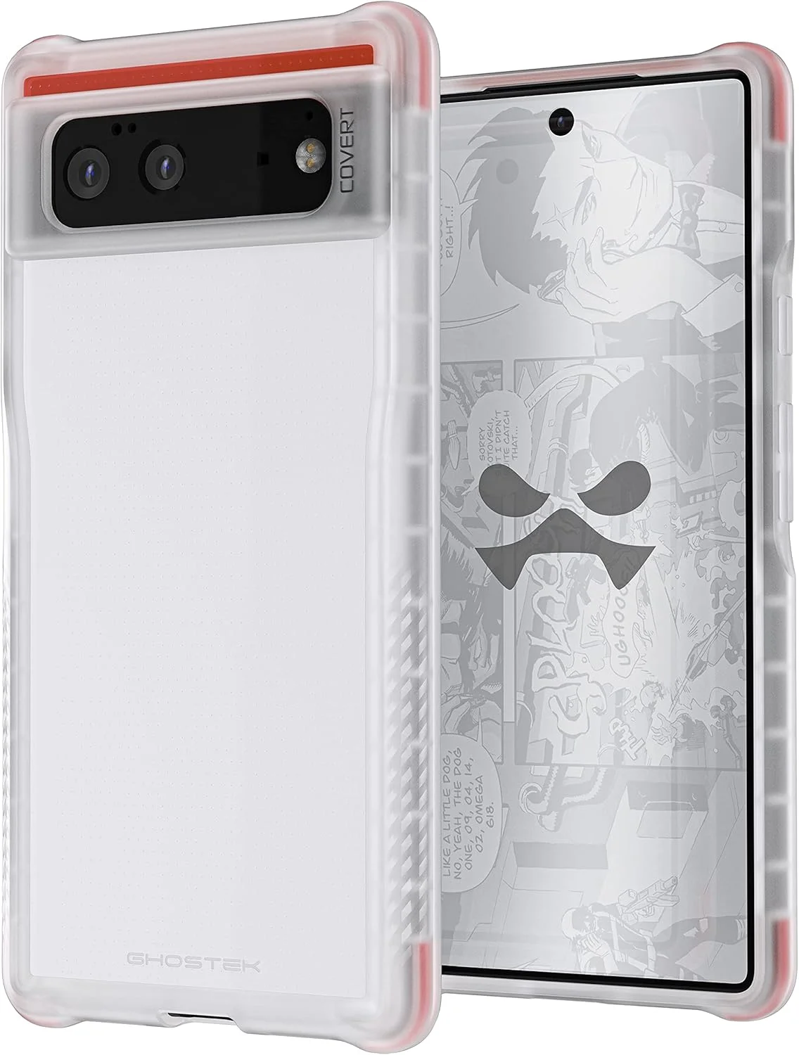 کاور شفاف Ghostek COVERT Pixel 6 با طراحی فوق العاده باریک و گیره ضد لغزش، پشتیبانی از شارژ سریع بی سیم، کاور محافظ ضد ضربه طراحی شده برای Google Pixel 6 5G (6.4 اینچ) (شفاف ابری)