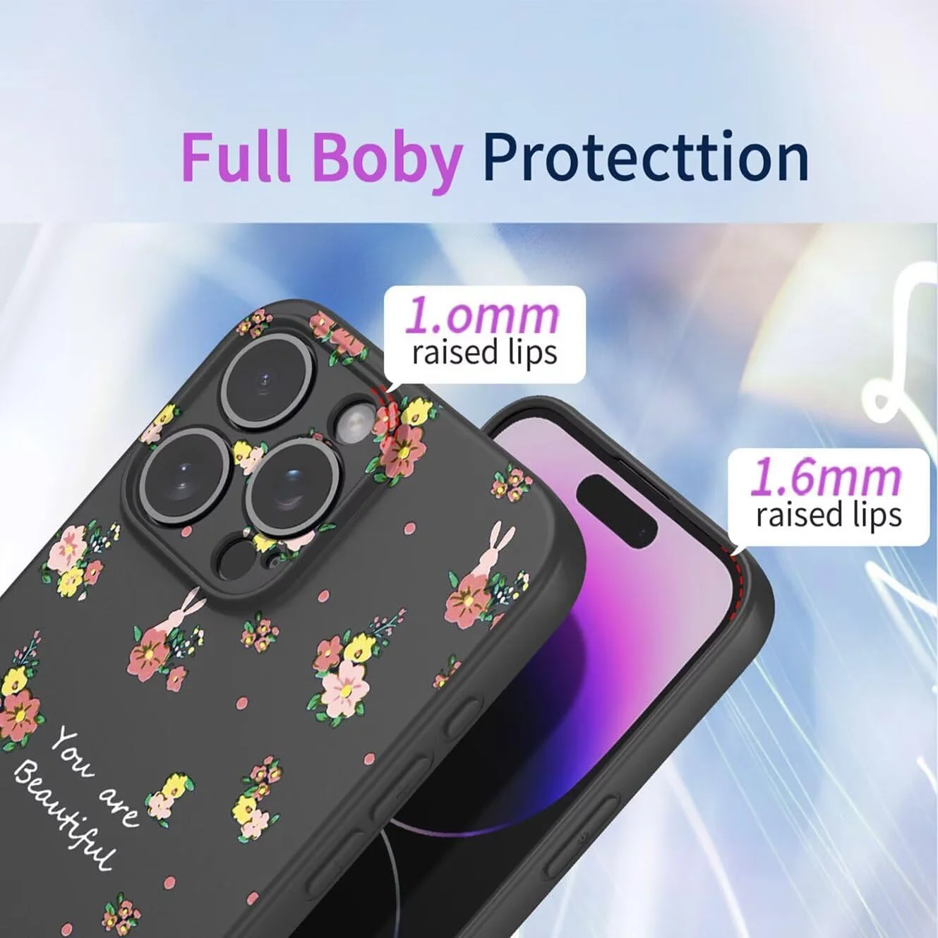 قاب سیلیکونی نرم و نازک طرح‌دار HuaDuo برای Google Pixel 10 Pro XL، محافظ کامل بدنه با ضربه‌گیر TPU ممتاز