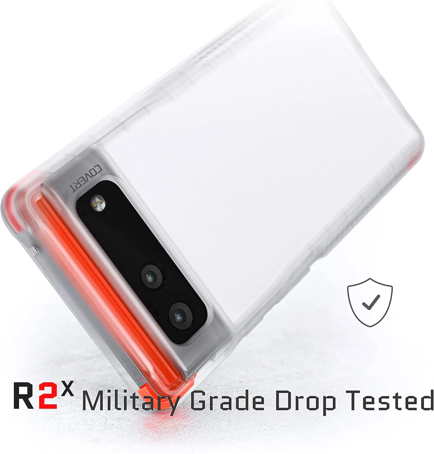 کاور شفاف Ghostek COVERT Pixel 6 با طراحی فوق العاده باریک و گیره ضد لغزش، پشتیبانی از شارژ سریع بی سیم، کاور محافظ ضد ضربه طراحی شده برای Google Pixel 6 5G (6.4 اینچ) (شفاف ابری)