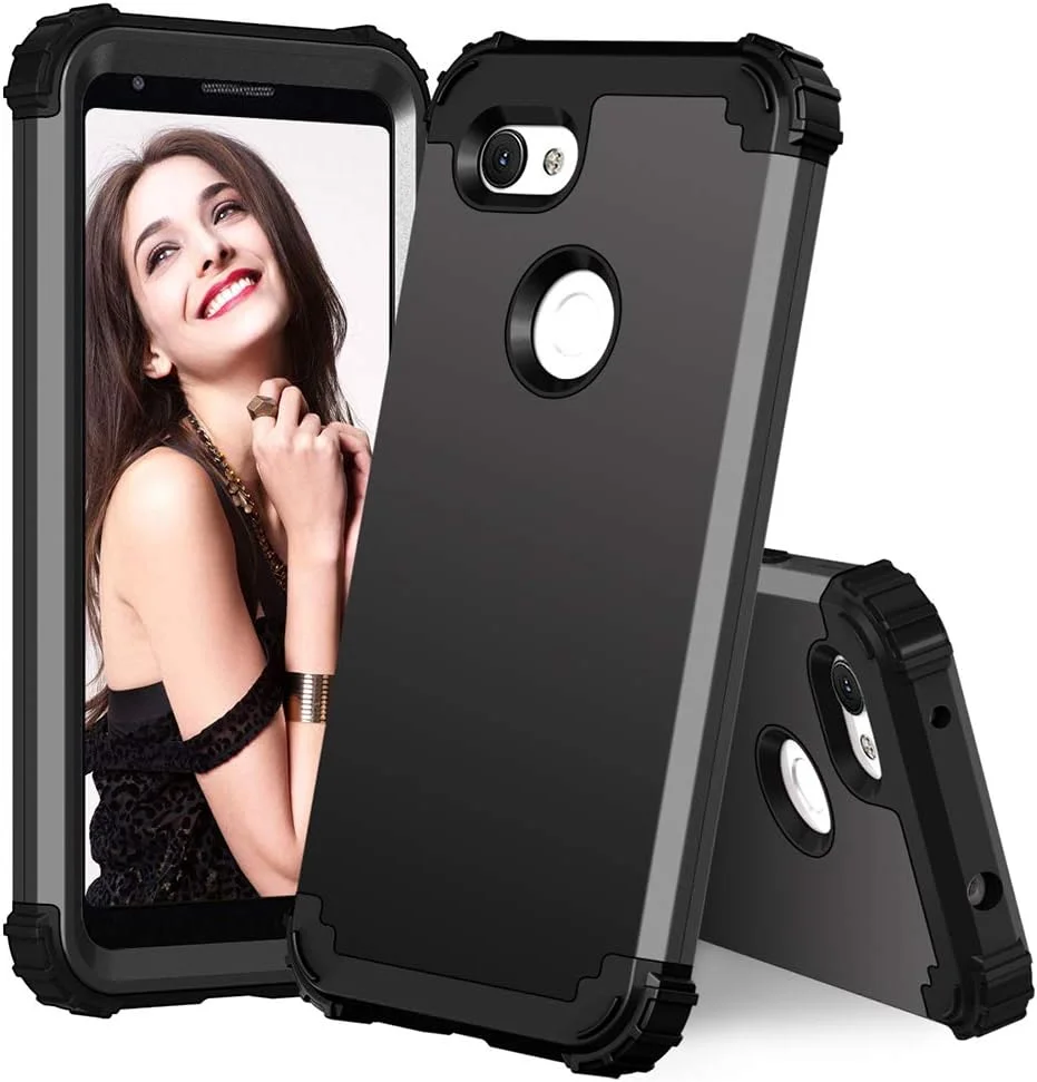 کاور محافظ گوشی آسویش برای گوگل پیکسل 3a XL، ضد ضربه، بامپر سیلیکونی نرم، سه لایه، محافظ سنگین، لوازم جانبی موبایل پیکسل 3a XL