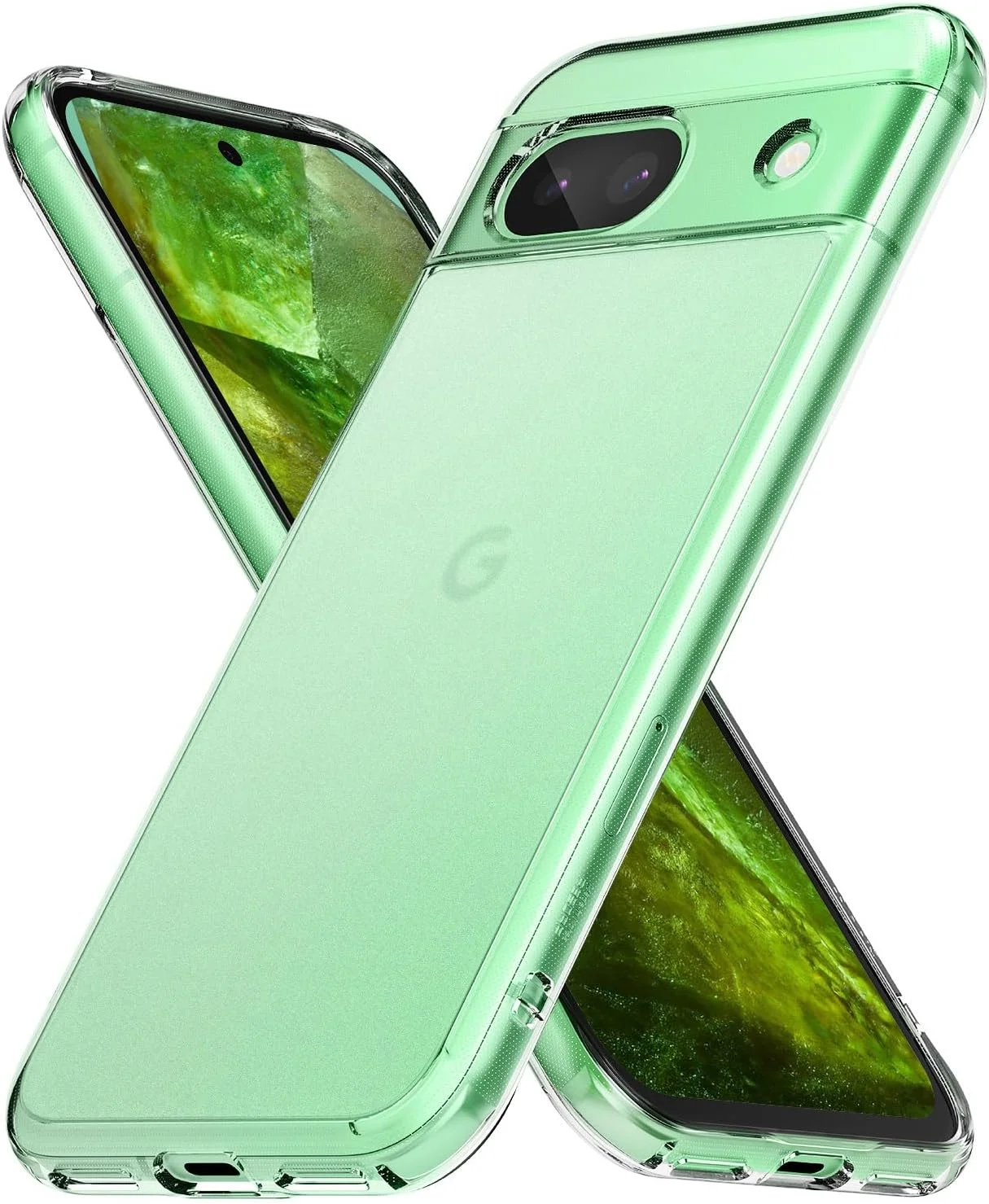 کاور مات Ringke Fusion سازگار با Google Pixel 8a، ضد اثر انگشت، پشت سخت، ضربه گیر TPU نرم و انعطاف پذیر، مقاوم در برابر خراش، فرم طبیعی، کاور پشت Google Pixel 8a - شفاف مات