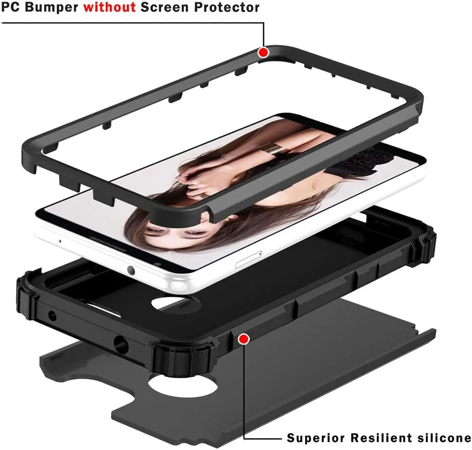 کاور محافظ گوشی آسویش برای گوگل پیکسل 3a XL، ضد ضربه، بامپر سیلیکونی نرم، سه لایه، محافظ سنگین، لوازم جانبی موبایل پیکسل 3a XL