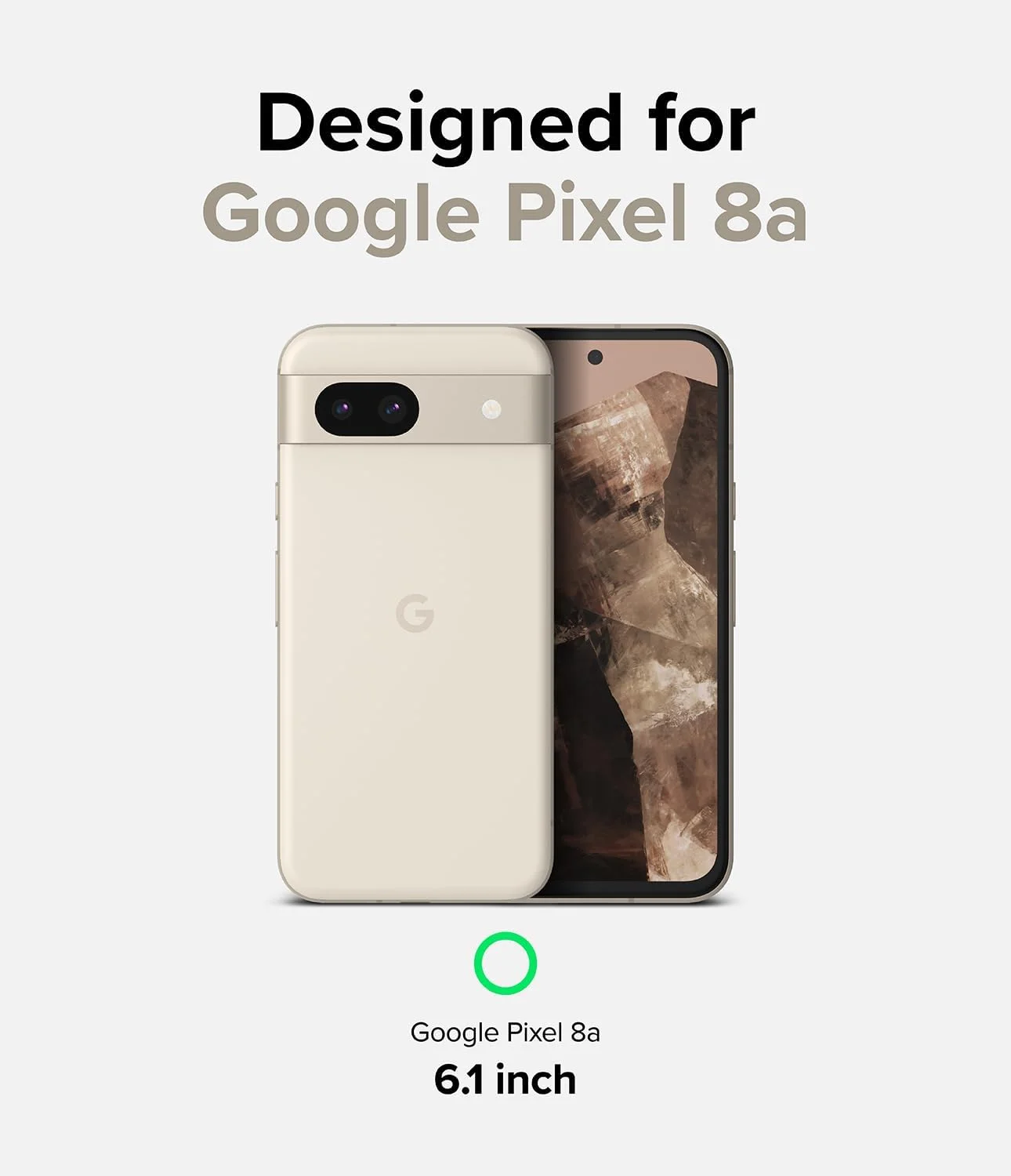 کاور مات Ringke Fusion سازگار با Google Pixel 8a، ضد اثر انگشت، پشت سخت، ضربه گیر TPU نرم و انعطاف پذیر، مقاوم در برابر خراش، فرم طبیعی، کاور پشت Google Pixel 8a - شفاف مات