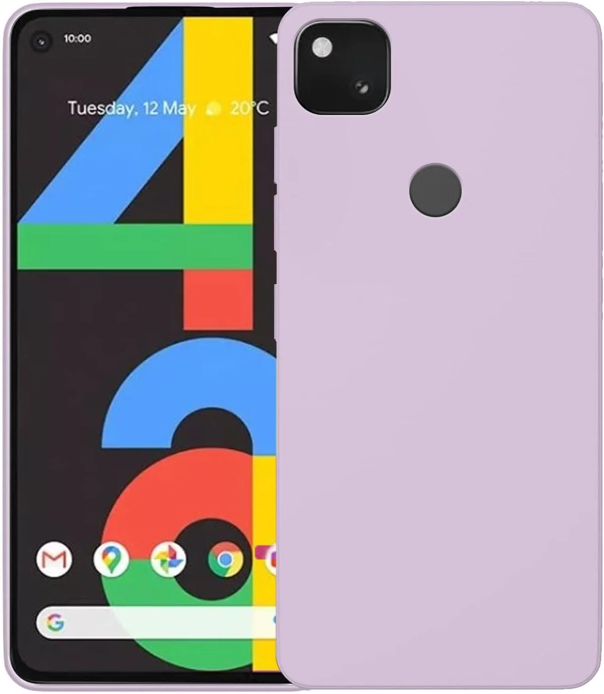 کاور محافظ نرم گوشی کوتولی برای گوگل پیکسل 4a (بنفش روشن، پیکسل 4a 5.81 اینچ)