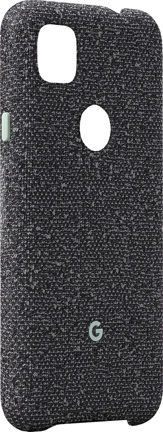 قاب گوشی گوگل پیکسل 4a - مشکی، ساخته شده از مواد بازیافتی PC و PET، قابل شستشو در ماشین لباسشویی، محافظت از صفحه نمایش 5.81 اینچی