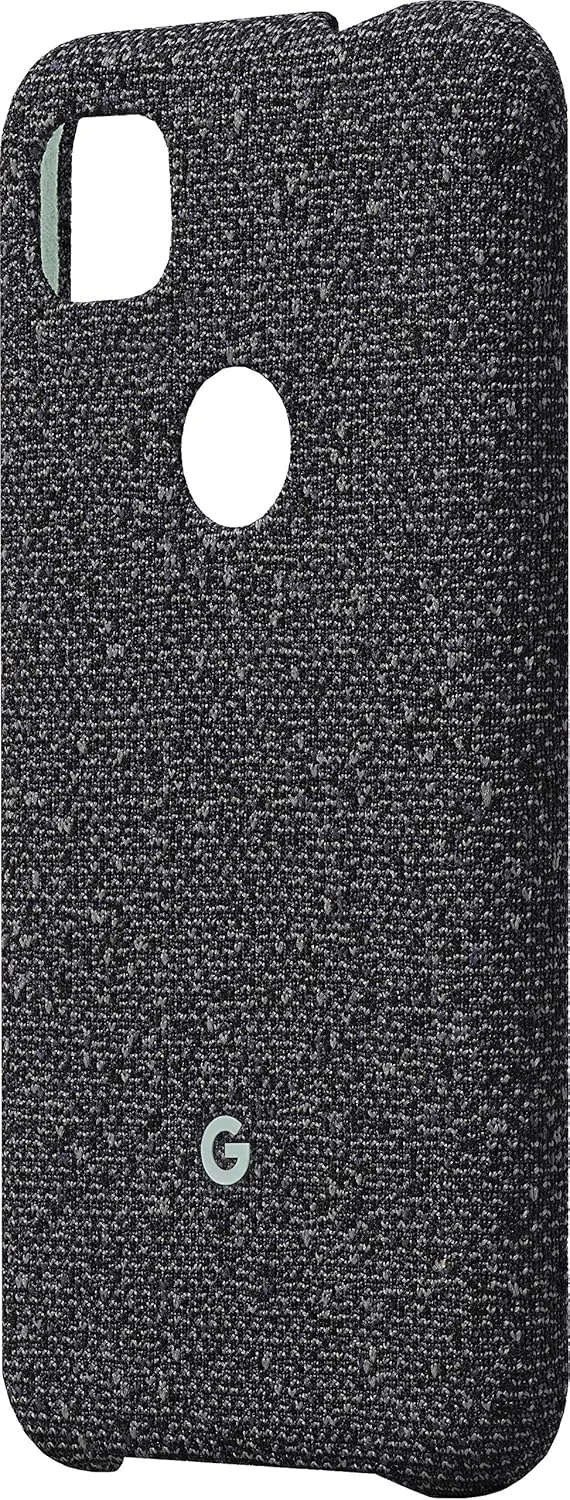 قاب گوشی گوگل پیکسل 4a - مشکی، ساخته شده از مواد بازیافتی PC و PET، قابل شستشو در ماشین لباسشویی، محافظت از صفحه نمایش 5.81 اینچی