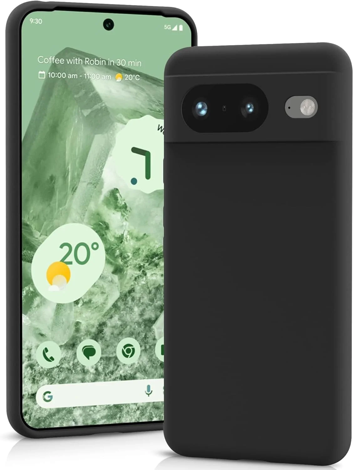 کاور محافظ سیلیکونی TPU نرم و مات ضد ضربه برای گوگل پیکسل 8 5G، فوق العاده باریک، مشکی