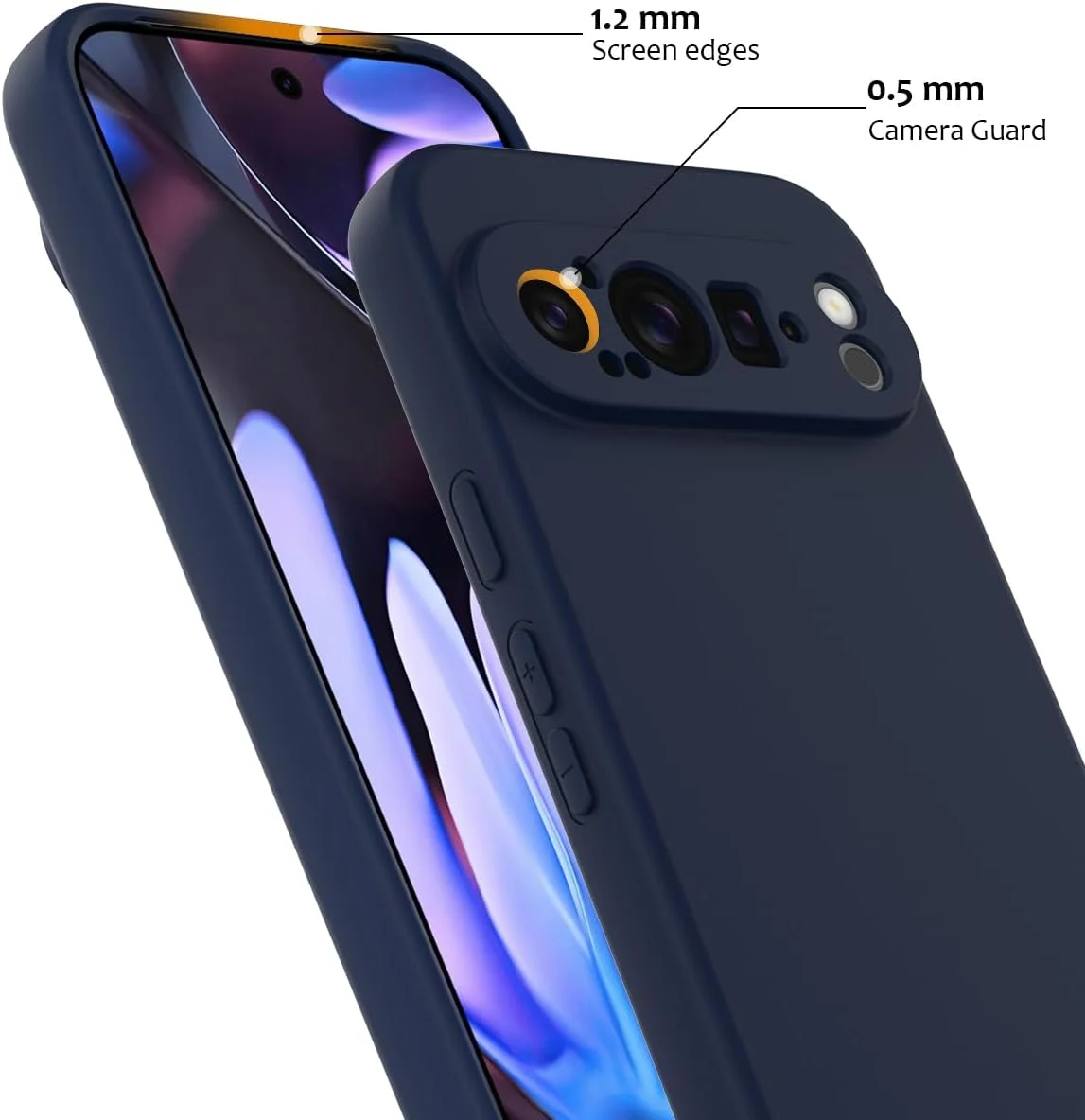 کاور مغناطیسی برند ست مناسب برای گوگل پیکسل 9 پرو XL، مقاوم در برابر خراش با پوشش داخلی میکروفایبر، کاور سیلیکونی موبایل برای گوگل پیکسل 9 پرو XL (آبی تیره)