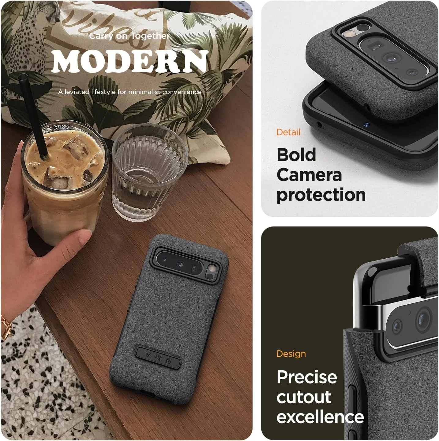 کاور محافظ مدرن VRS Design Terra Guard مناسب برای گوشی گوگل پیکسل 8 پرو - ماسه سنگی