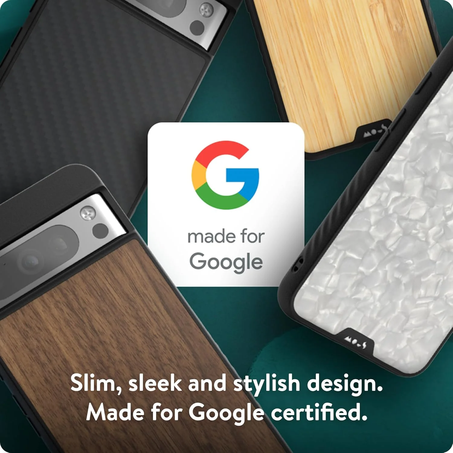 قاب محافظ موس سری Limitless 5.0 با طرح چوب گردو برای گوشی گوگل پیکسل 8 پرو - مقاوم در برابر ضربه با فناوری AiroShock و سازگار با MagSafe