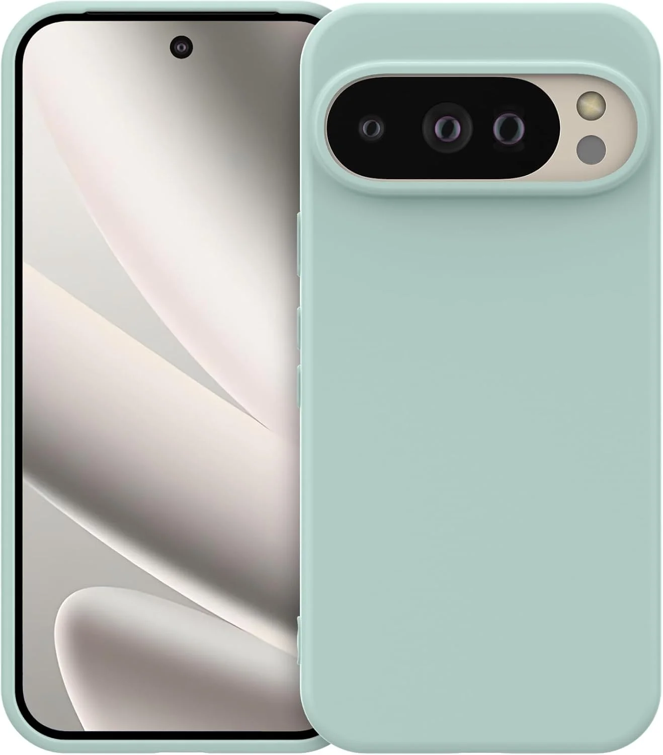 کاور سیلیکونی ضد ضربه Foluu مناسب برای گوشی گوگل پیکسل 10 پرو XL، دارای [لایه داخلی میکروفایبر نرم ضد خش] برای پیکسل 10 پرو XL 2025 (آبی روشن)