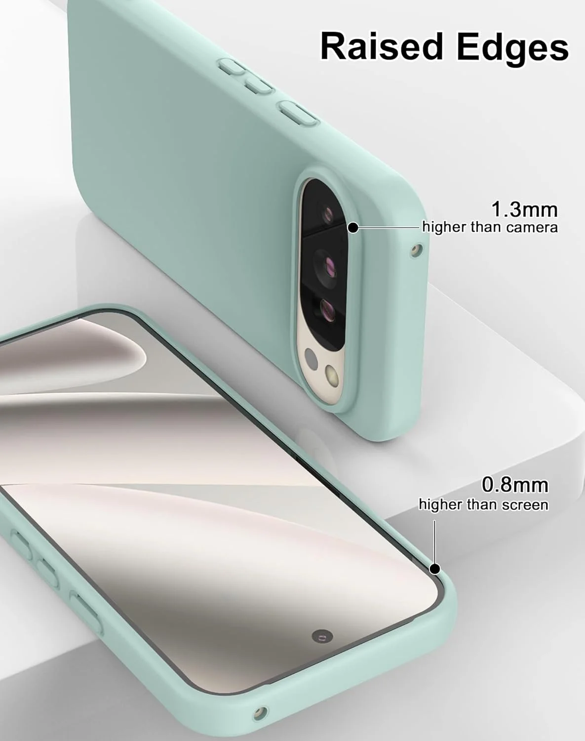 کاور سیلیکونی ضد ضربه Foluu مناسب برای گوشی گوگل پیکسل 10 پرو XL، دارای [لایه داخلی میکروفایبر نرم ضد خش] برای پیکسل 10 پرو XL 2025 (آبی روشن)