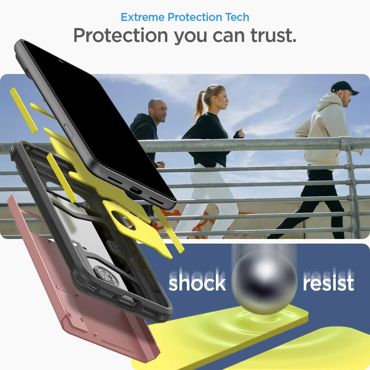 کاور محافظ گوشی گوگل پیکسل 8 مدل Tough Armor از Spigen - رزگلد