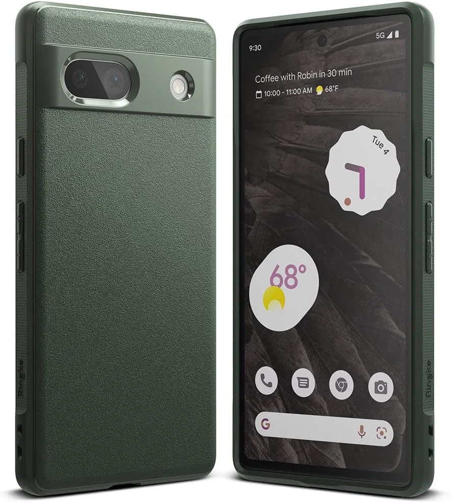 کاور محافظ رینکه اونیکس سازگار با گوشی گوگل پیکسل 7a، با گریپ قوی، TPU منعطف و مقاوم در برابر ضربه، کاور محافظ گوشی برای پیکسل 7a (2023) - سبز تیره