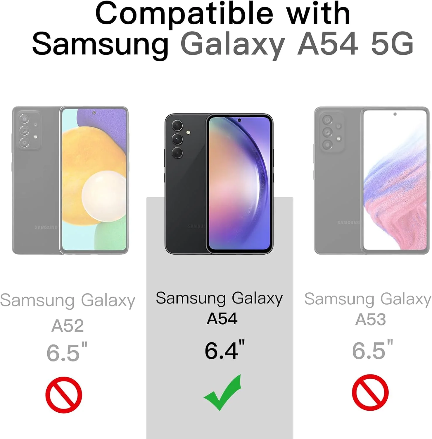 کاور محافظ باریک JETech مناسب برای گوشی سامسونگ گلکسی A54 5G سایز 6.4 اینچ، کاور محافظ نازک TPU با پوشش مات، ضد ضربه (مشکی)