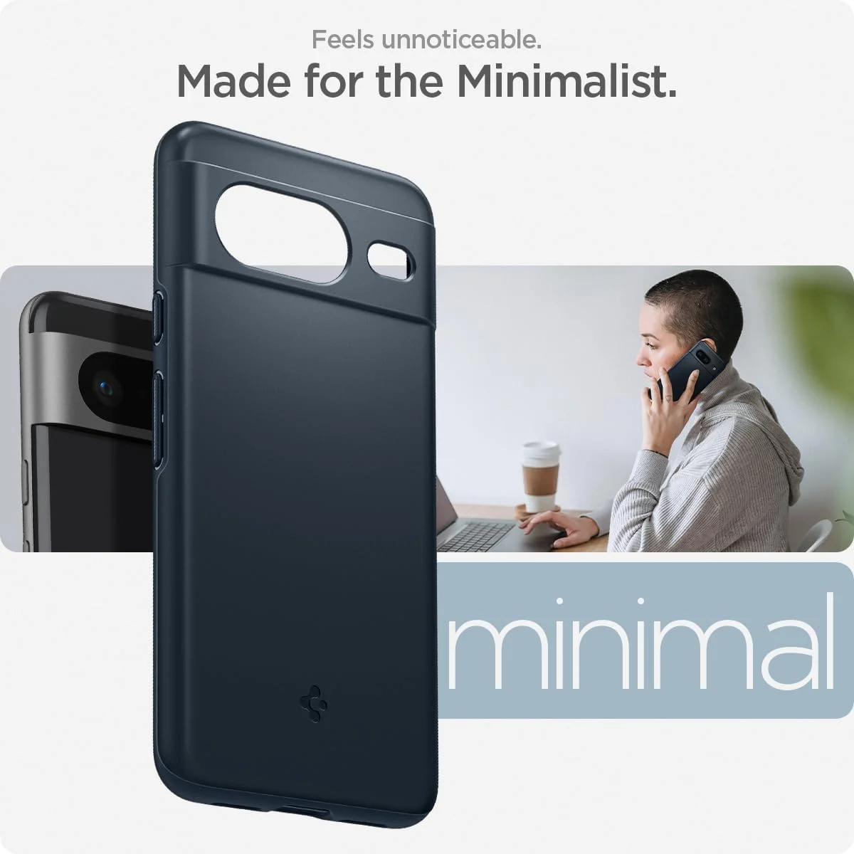 کاور محافظ باریک Spigen Thin Fit طراحی شده برای گوشی Google Pixel 8 - رنگ Metal Slate کاور محافظ باریک Spigen Thin Fit طراحی شده برای گوشی Google Pixel 8 - رنگ Metal Slate