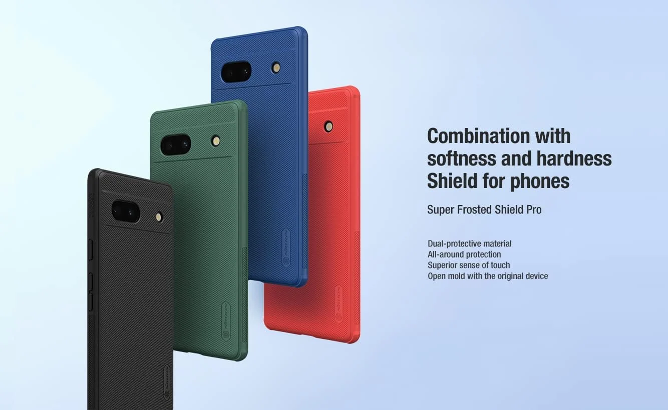 کاور محافظ مدل Super Frosted Shield Pro Zubitech برای Google Pixel 7a، مقاوم در برابر خش، ضربه گیر TPU و محافظت کامل، ضد اثر انگشت و بدون خش (مشکی)