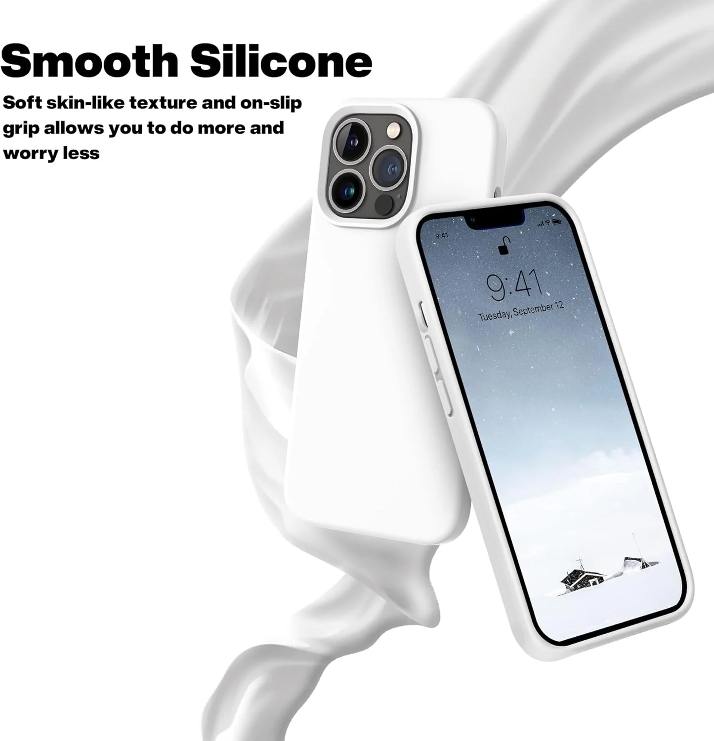 کاور محافظ سیلیکونی باریک و ضد ضربه OTOFLY مناسب برای آیفون 13 پرو مکس 6.7 اینچ (سفید) کاور محافظ سیلیکونی باریک و ضد ضربه OTOFLY مناسب برای آیفون 13 پرو مکس 6.7 اینچ (سفید)