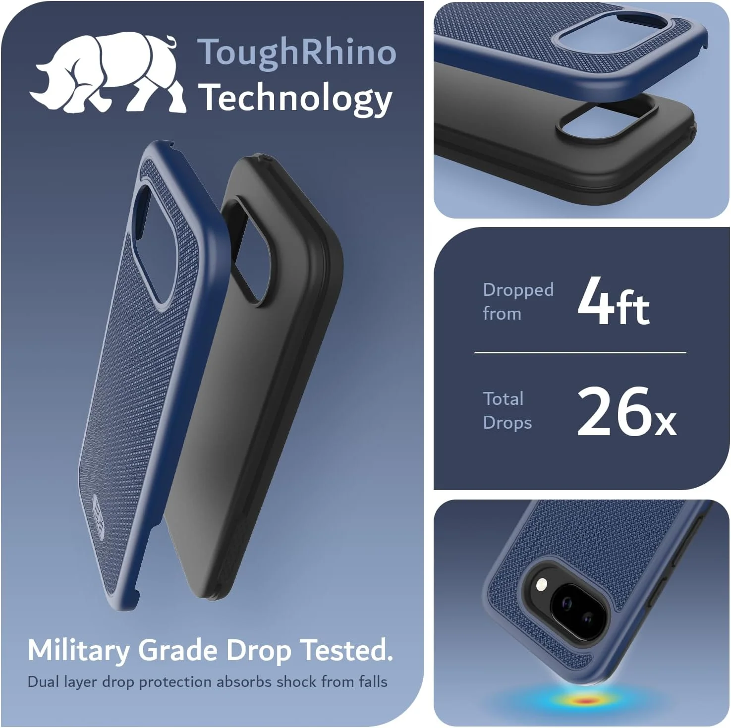 کیف محافظ گوشی TUDIA MergeGrip مناسب برای گوگل پیکسل 9a مدل 2025، مقاوم در برابر ضربه، دولایه، ضد لغزش، محافظ سنگین - آبی نیلی کیف محافظ گوشی TUDIA MergeGrip مناسب برای گوگل پیکسل 9a مدل 2025، مقاوم در برابر ضربه، دولایه، ضد لغزش، محافظ سنگین - آبی نیلی