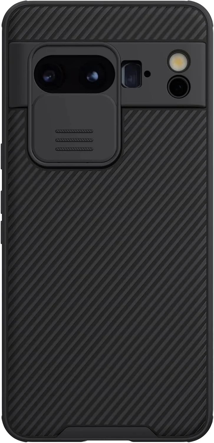 قاب محافظ نیلکین CamShield Pro مناسب برای گوگل پیکسل 8 پرو (6.7 اینچ) با محافظ کشویی دوربین، محافظت دو لایه TPU + PC، رنگ های متنوع