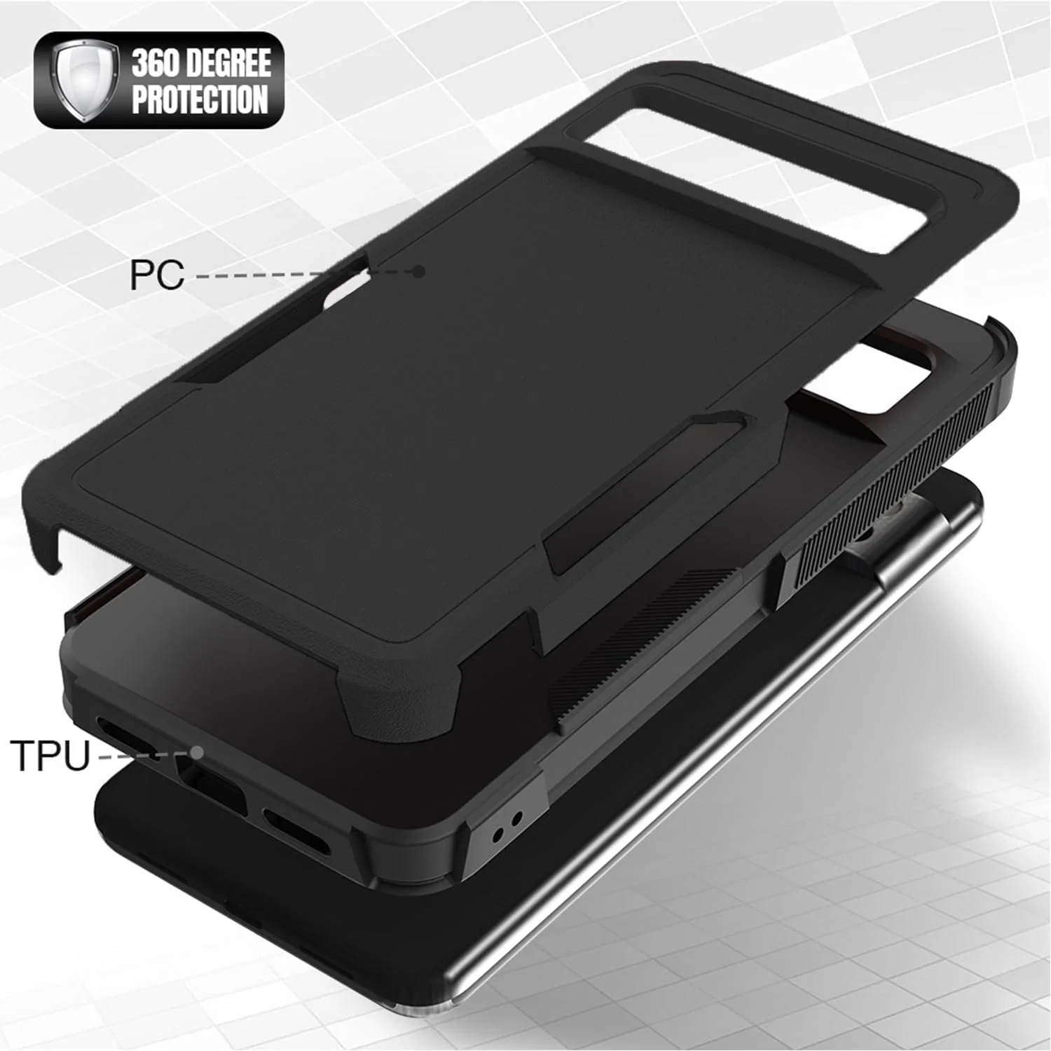 کیف محافظ گوشی کیایلی سازگار با گوگل پیکسل 8، قاب ترکیبی PC سخت و TPU نرم، پوشش ضد ضربه برای قاب های گوگل پیکسل 8 پرو کیف محافظ گوشی کیایلی سازگار با گوگل پیکسل 8، قاب ترکیبی PC سخت و TPU نرم، پوشش ضد ضربه برای قاب های گوگل پیکسل 8 پرو