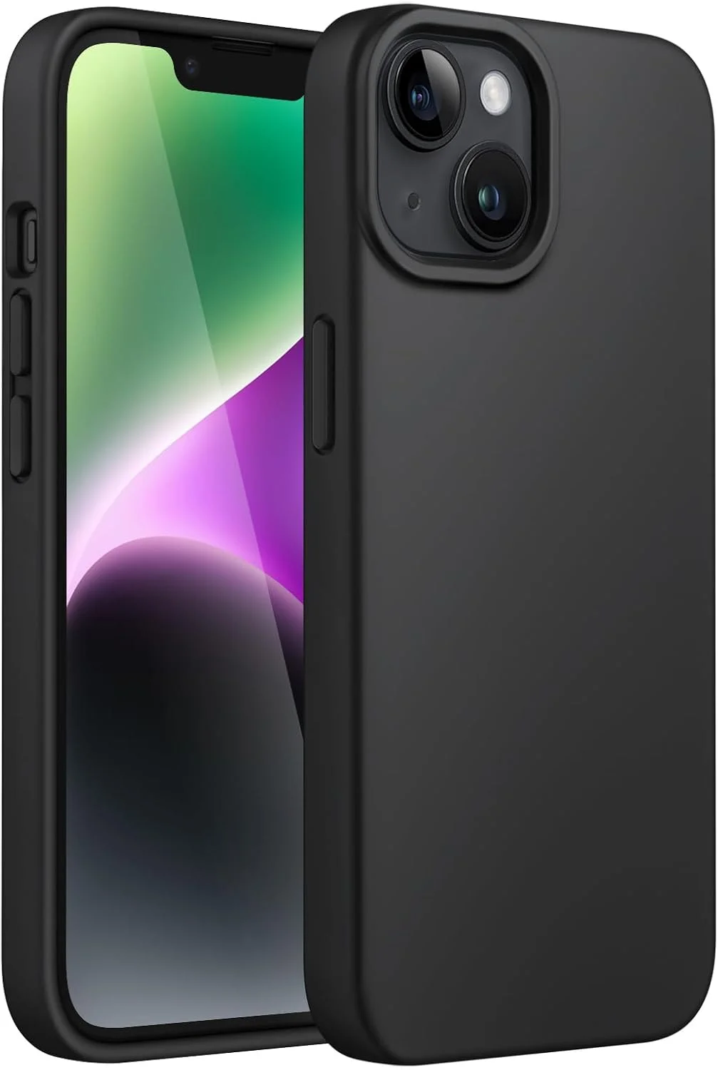 کاور سیلیکونی JETech برای آیفون 14 با صفحه نمایش 6.1 اینچی، با پوشش نرم و لطیف، محافظ کامل بدنه، ضد ضربه و دارای پوشش داخلی میکروفایبر (مشکی)