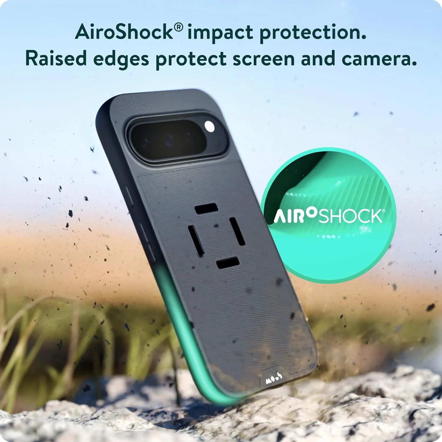 قاب گوشی موبایل Mous Intralock مناسب برای Google Pixel 9 Pro XL - سازگار با MagSafe با فناوری IntraLock برای اتصال مکانیکی - مشکی