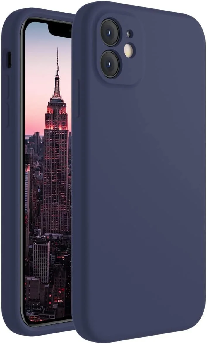 قاب گوشی آیفون 11، مقاوم در برابر ضربه، نیمه شفاف، محافظ شیک، مناسب برای آقایان و بانوان، آبی