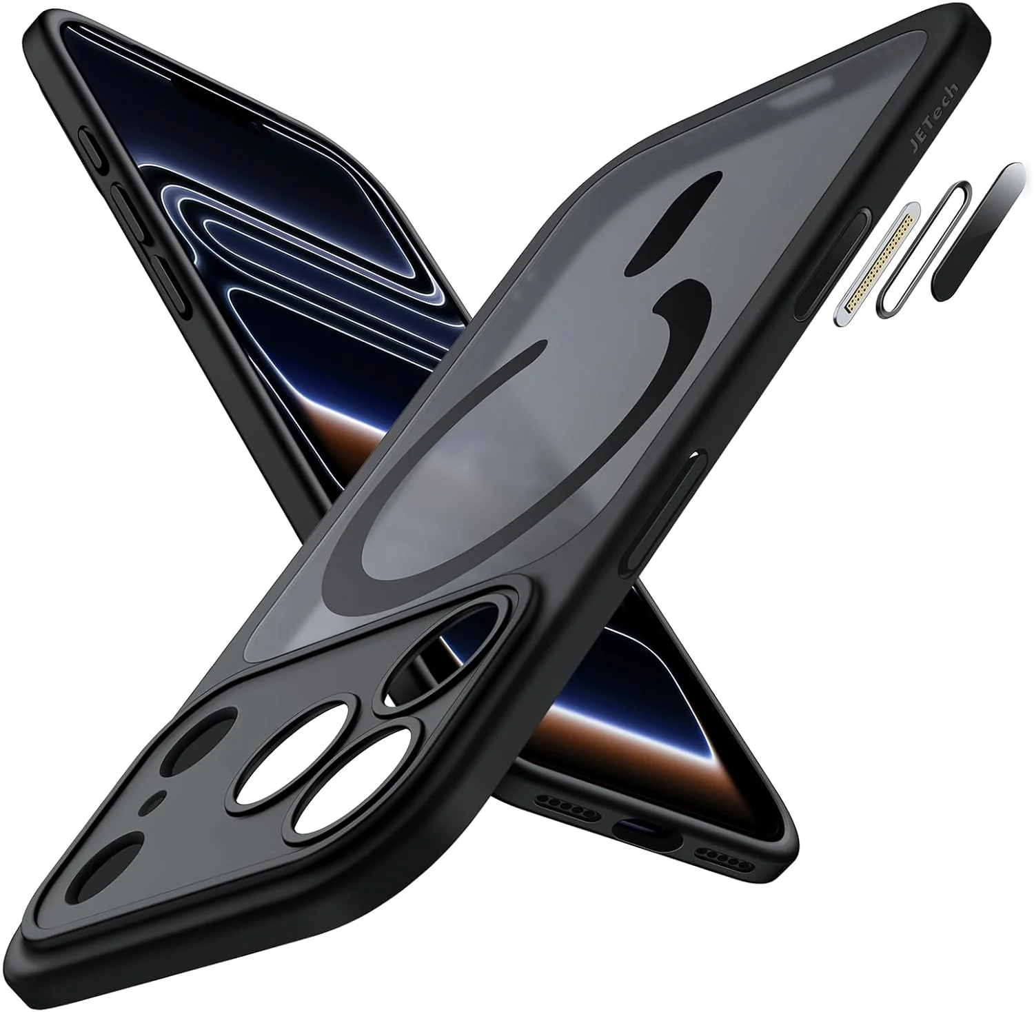 کاور آهنربایی JETech برای آیفون ۱۷ پرو ۶.۳ اینچی سازگار با MagSafe، کاور باریک ضد ضربه با دکمه کنترل دوربین داخلی، پشت مات نیمه شفاف (مشکی) کاور آهنربایی JETech برای آیفون ۱۷ پرو ۶.۳ اینچی سازگار با MagSafe، کاور باریک ضد ضربه با دکمه کنترل دوربین داخلی، پشت مات نیمه شفاف (مشکی)