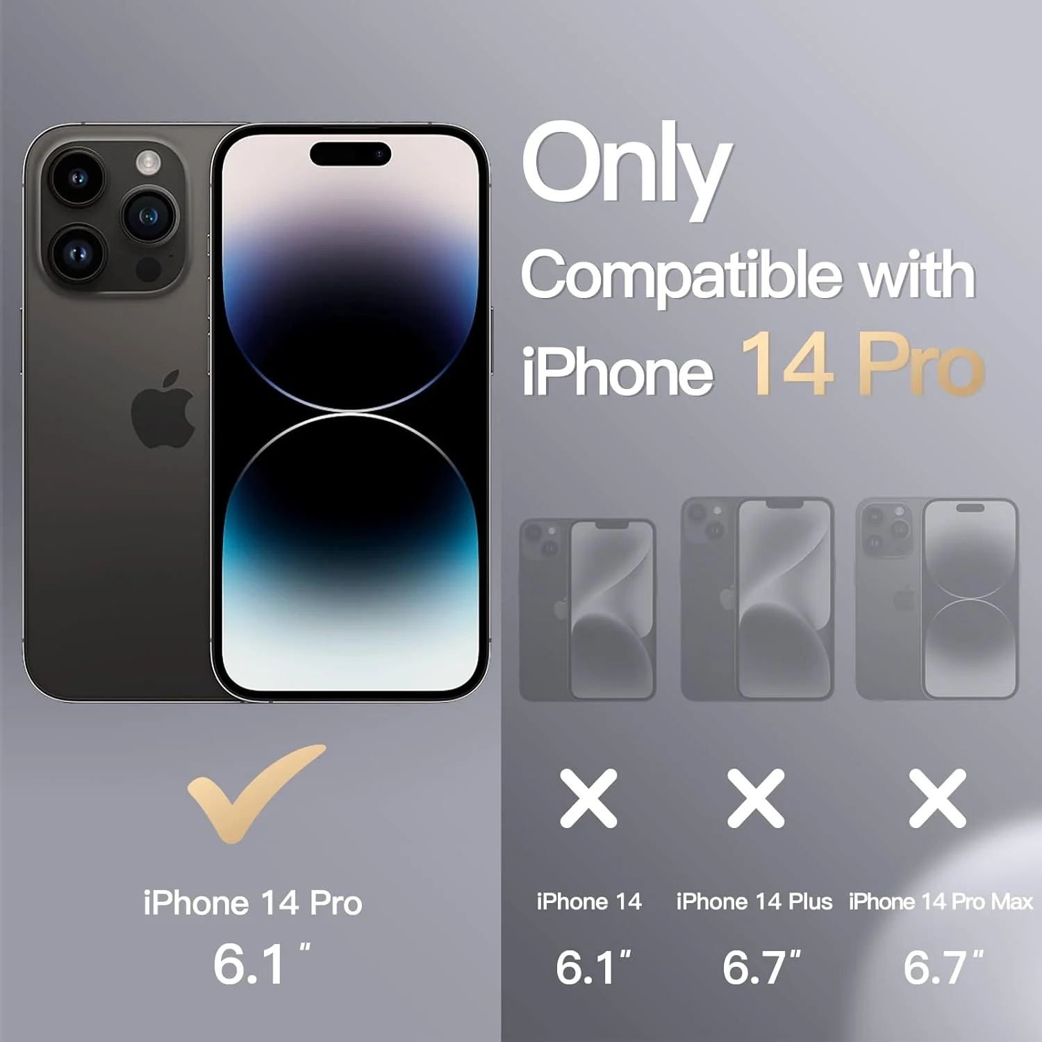 کاور سیلیکونی JETech برای آیفون 14 پرو 6.1 اینچی، با پوشش نرم و لطیف، محافظ کامل بدنه گوشی، ضد ضربه با لایه داخلی میکروفایبر (مشکی)