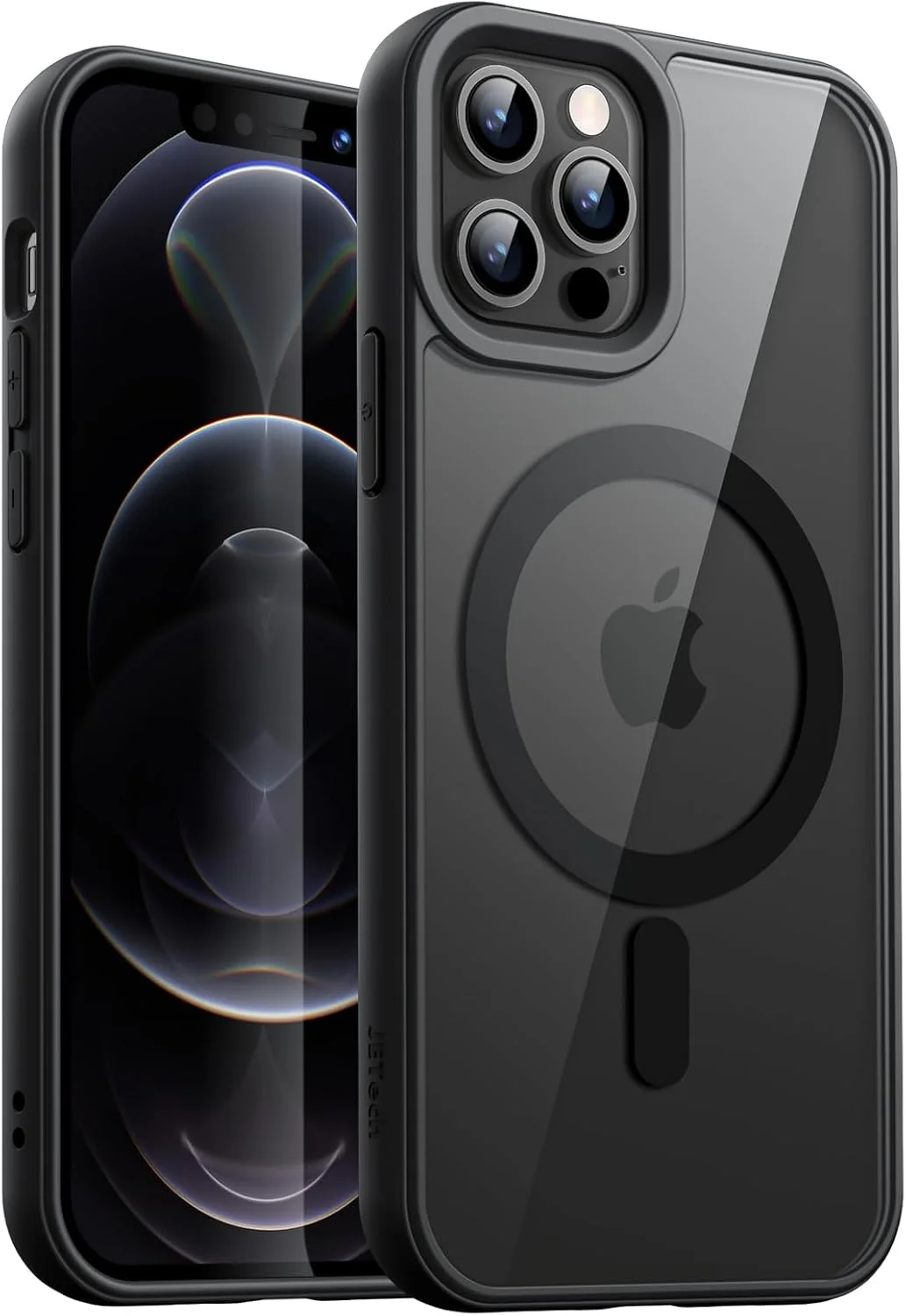 کاور آهنربایی JETech برای آیفون 12/12 پرو 6.1 اینچی سازگار با MagSafe، کاور ضربه گیر گوشی، فریم TPU مات رنگ ثابت، پشت شفاف ضد خش (مشکی) کاور آهنربایی JETech برای آیفون 12/12 پرو 6.1 اینچی سازگار با MagSafe، کاور ضربه گیر گوشی، فریم TPU مات رنگ ثابت، پشت شفاف ضد خش (مشکی)