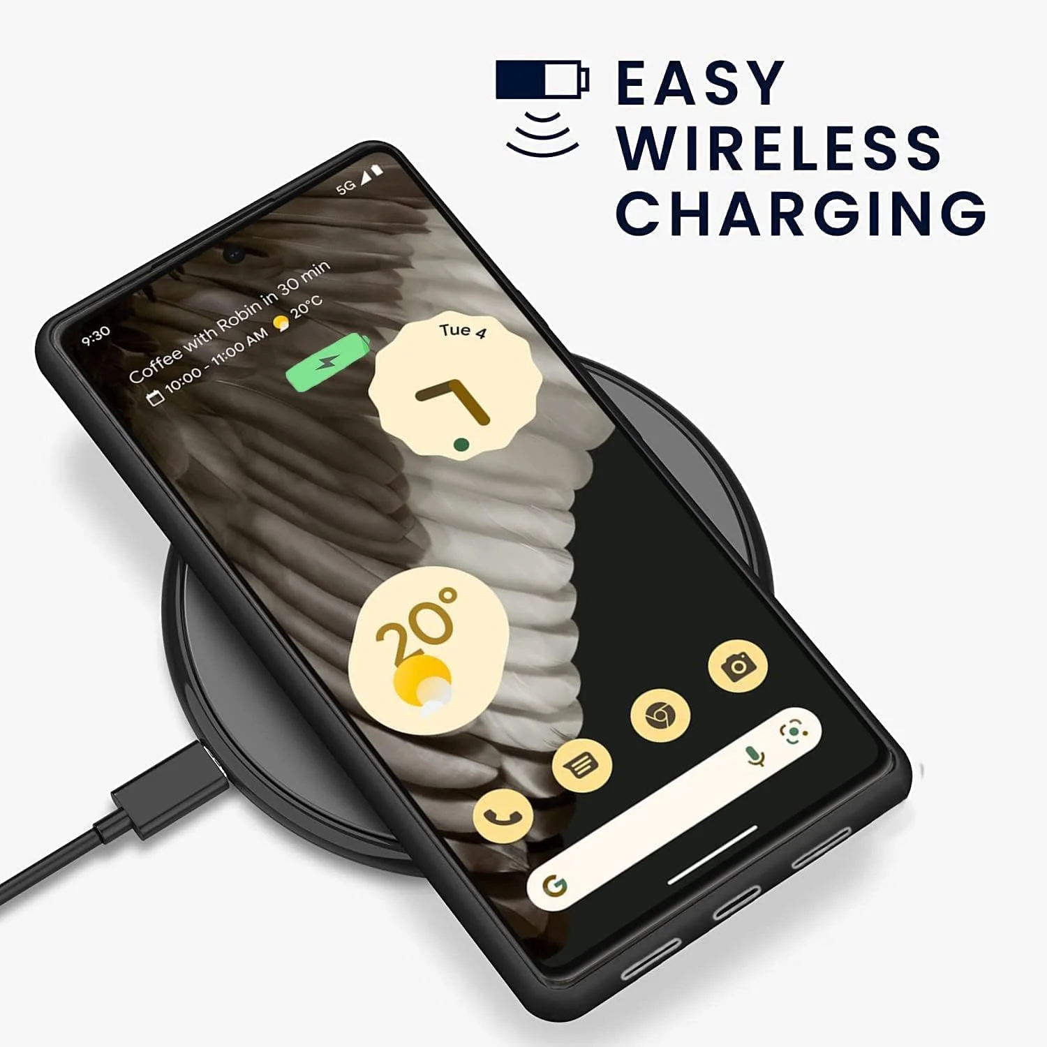 کاور محافظ گوشی گوگل پیکسل 7 پرو، فوق العاده باریک، مقاوم در برابر خراش، ساخته شده از TPU سیلیکونی نرم و انعطاف پذیر - مشکی