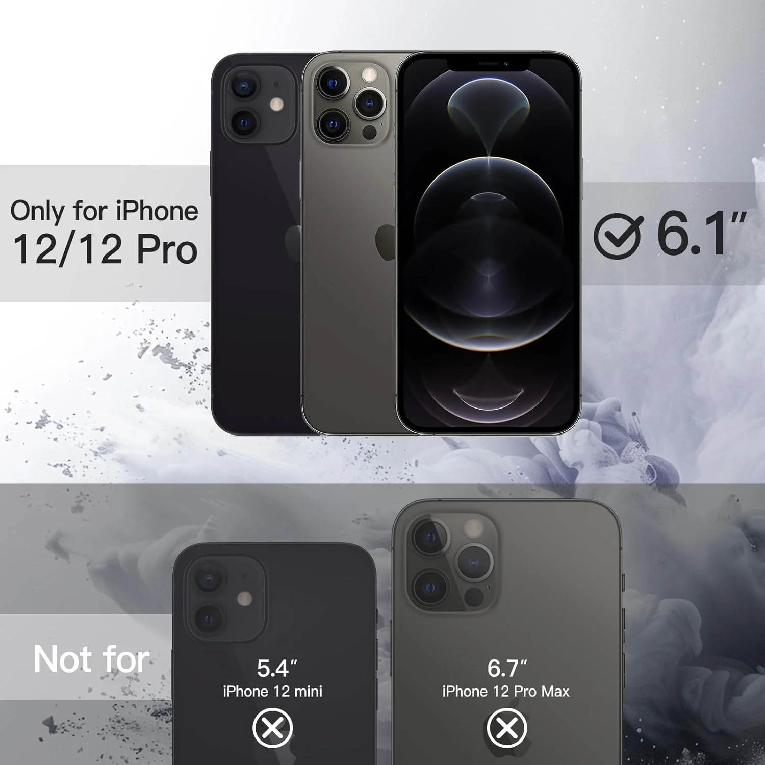 کاور آهنربایی JETech برای آیفون 12/12 پرو 6.1 اینچی سازگار با MagSafe، کاور ضربه گیر گوشی، فریم TPU مات رنگ ثابت، پشت شفاف ضد خش (مشکی)