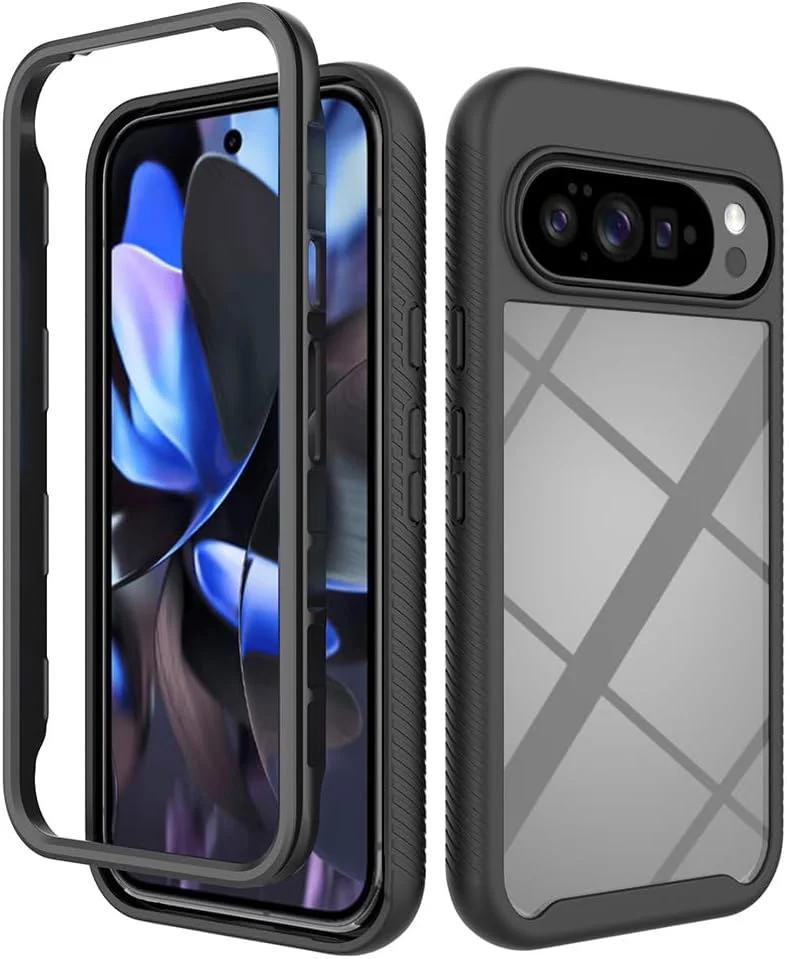 قاب محافظ ضد ضربه، ضد خش و ضد اثر انگشت برای گوگل پیکسل 10 پرو XL (مشکی)