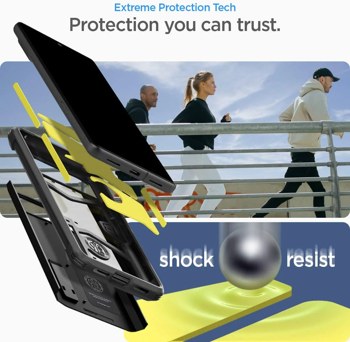 کاور محافظ ضد ضربه Spigen Tough Armor مناسب برای گوشی Google Pixel 7 - مشکی